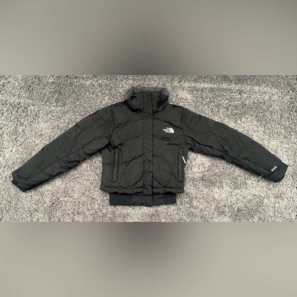 The North Face Prodigy 600 Jacket Women’s Small Black Down Puffer Bomber Zip